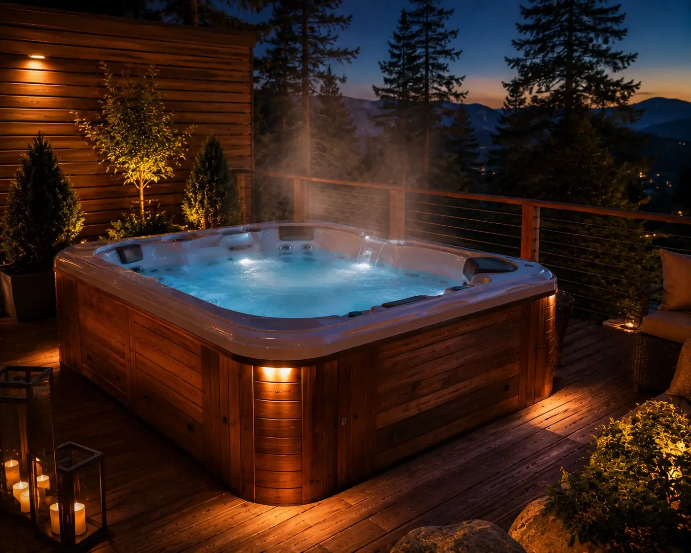 Luxury Wood-Surround Spa
