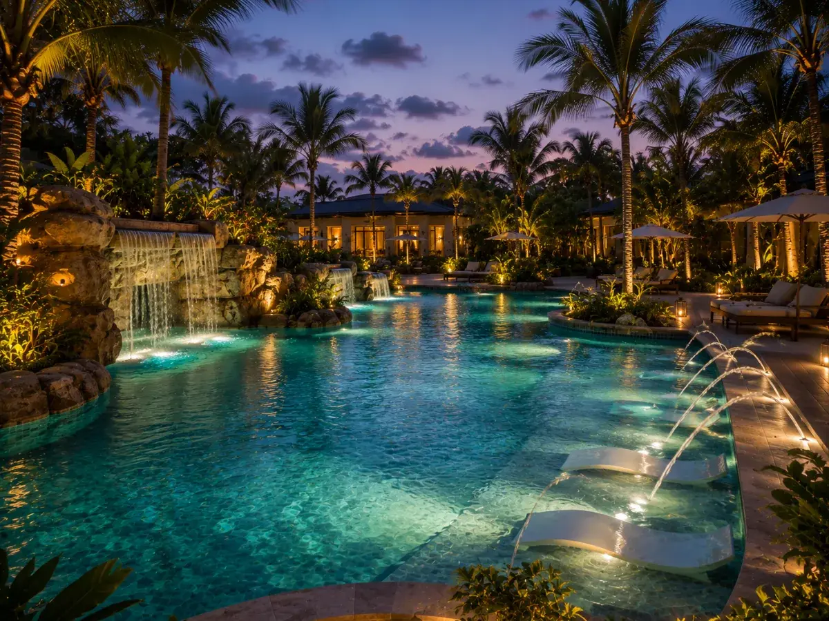 Resort Pool with Water Features