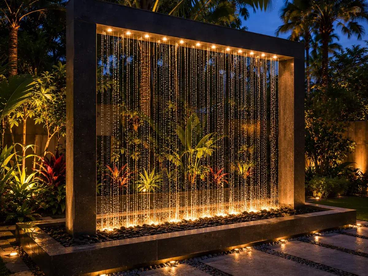 Free-Standing Rain Curtain